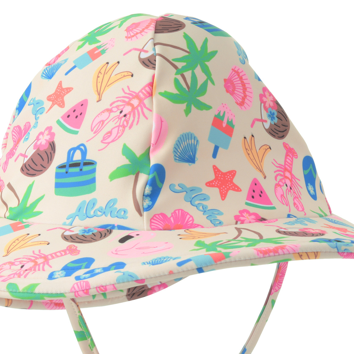 Mädchen UV-Badehut  mit Allover-Print UPF60
