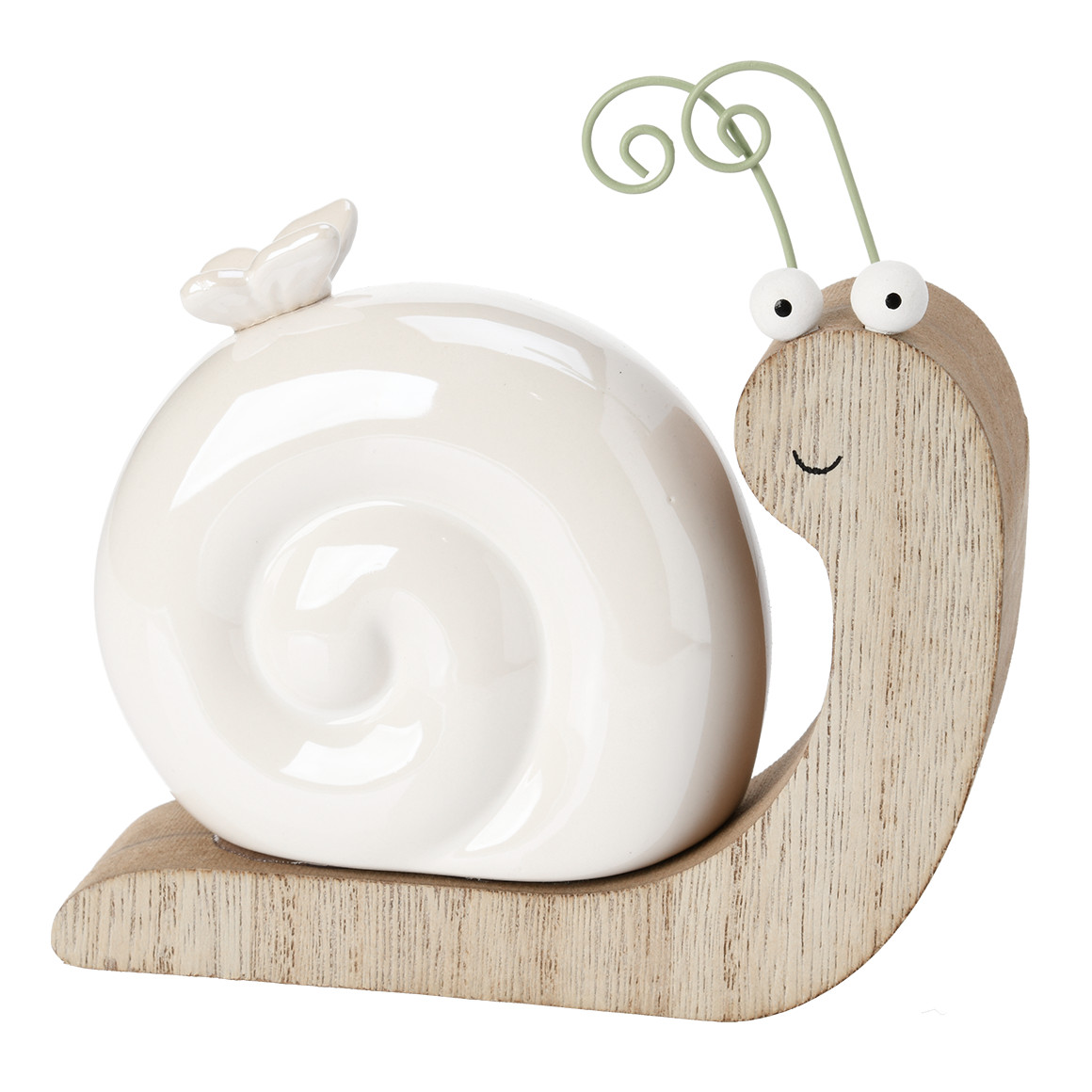 Deko-Schnecke mit Keramikhaus