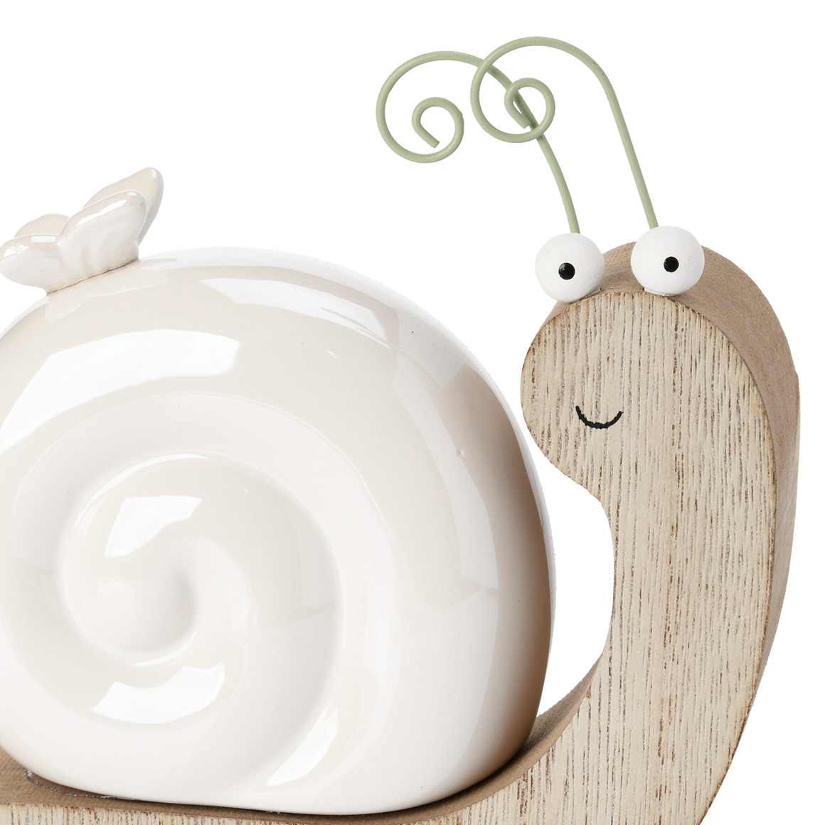 Deko-Schnecke mit Keramikhaus