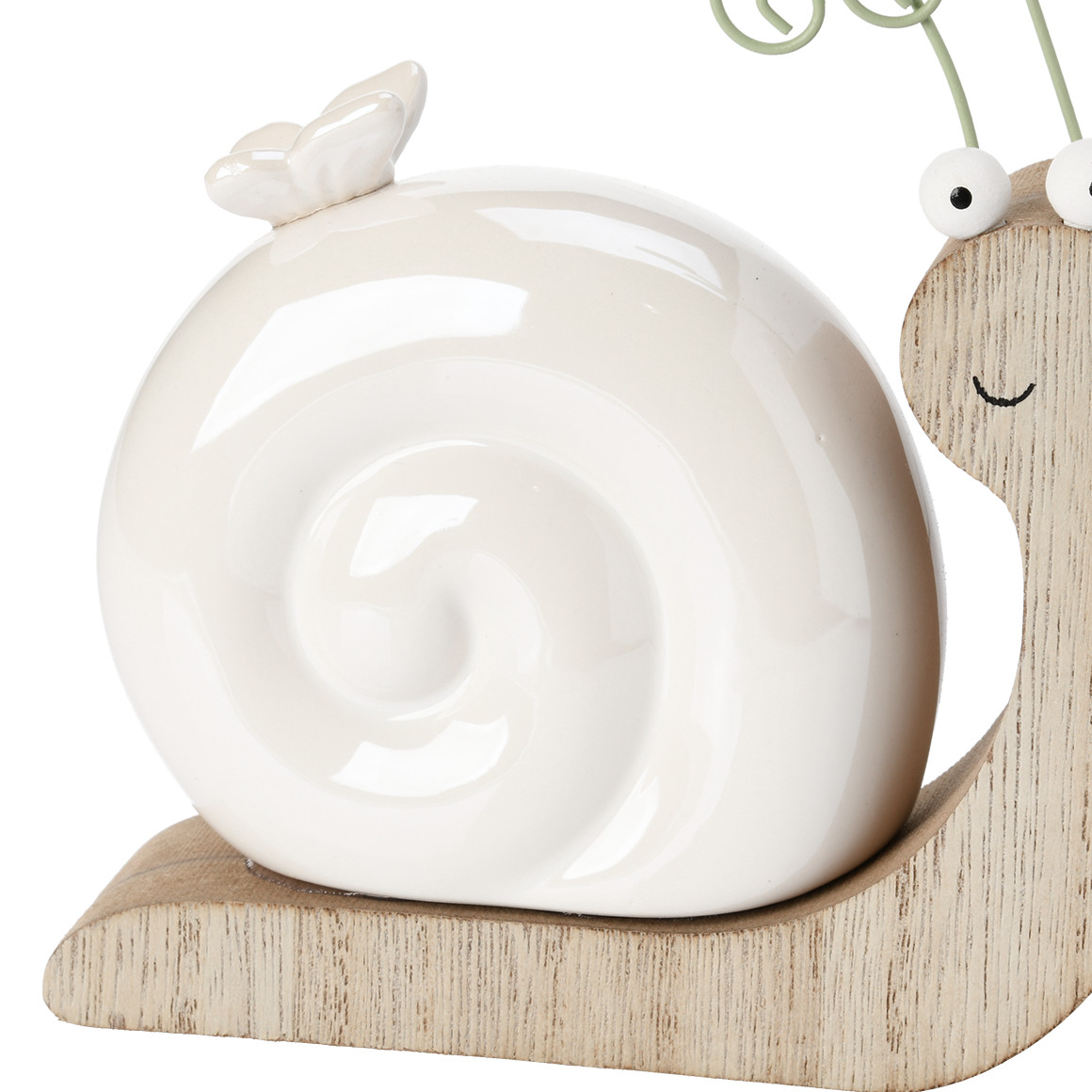 Deko-Schnecke mit Keramikhaus