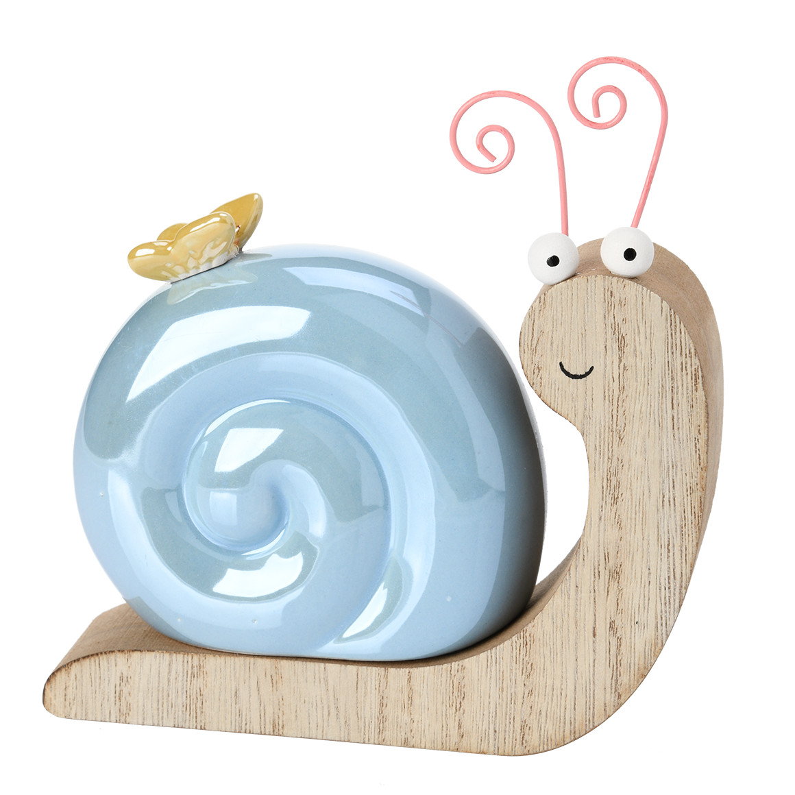 Deko-Schnecke mit Keramikhaus