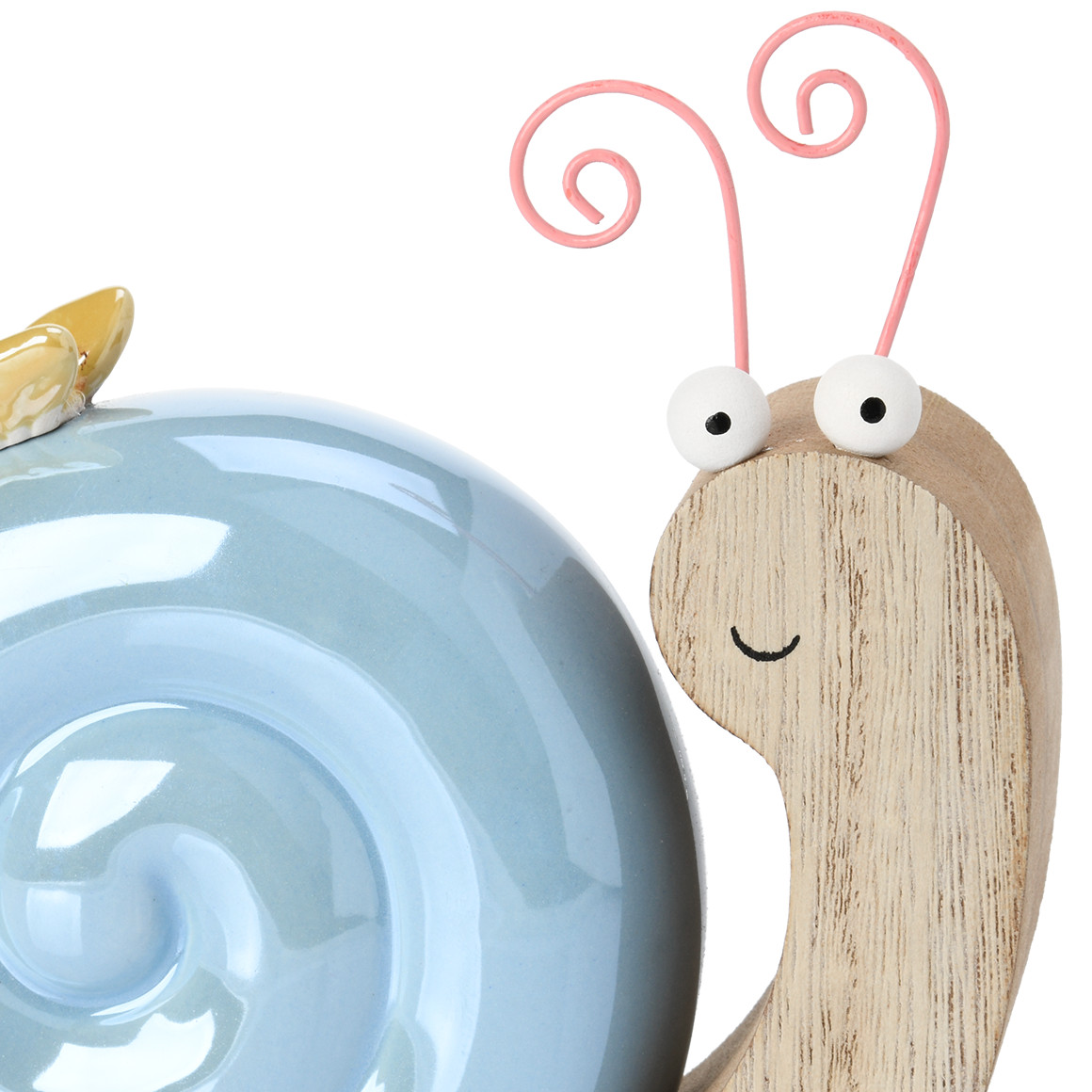 Deko-Schnecke mit Keramikhaus