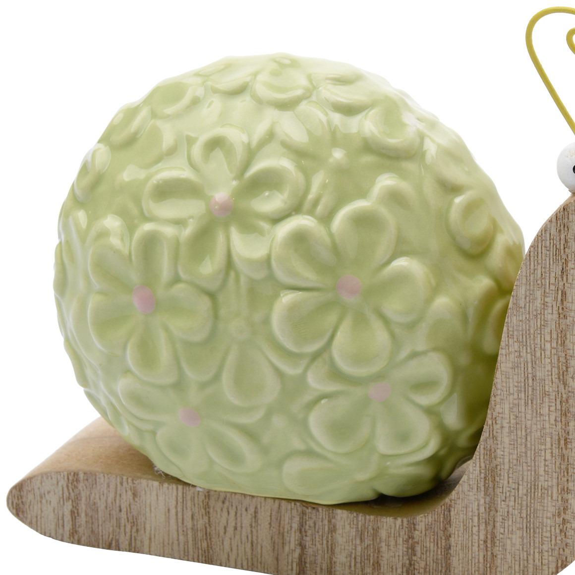 Decoratieve slak met keramische bloem