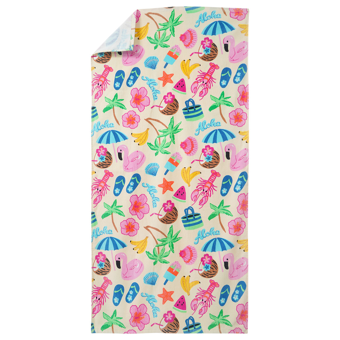 Badetuch mit sommerlichen Motiven