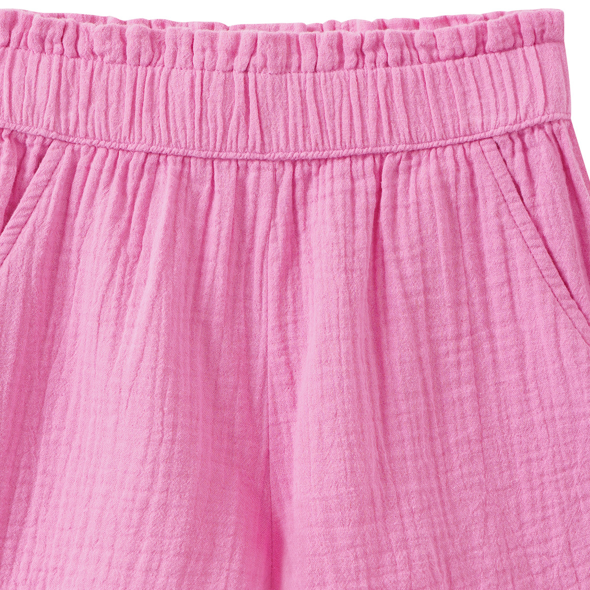 Mädchen Musselin-Shorts mit Paperbag-Bund