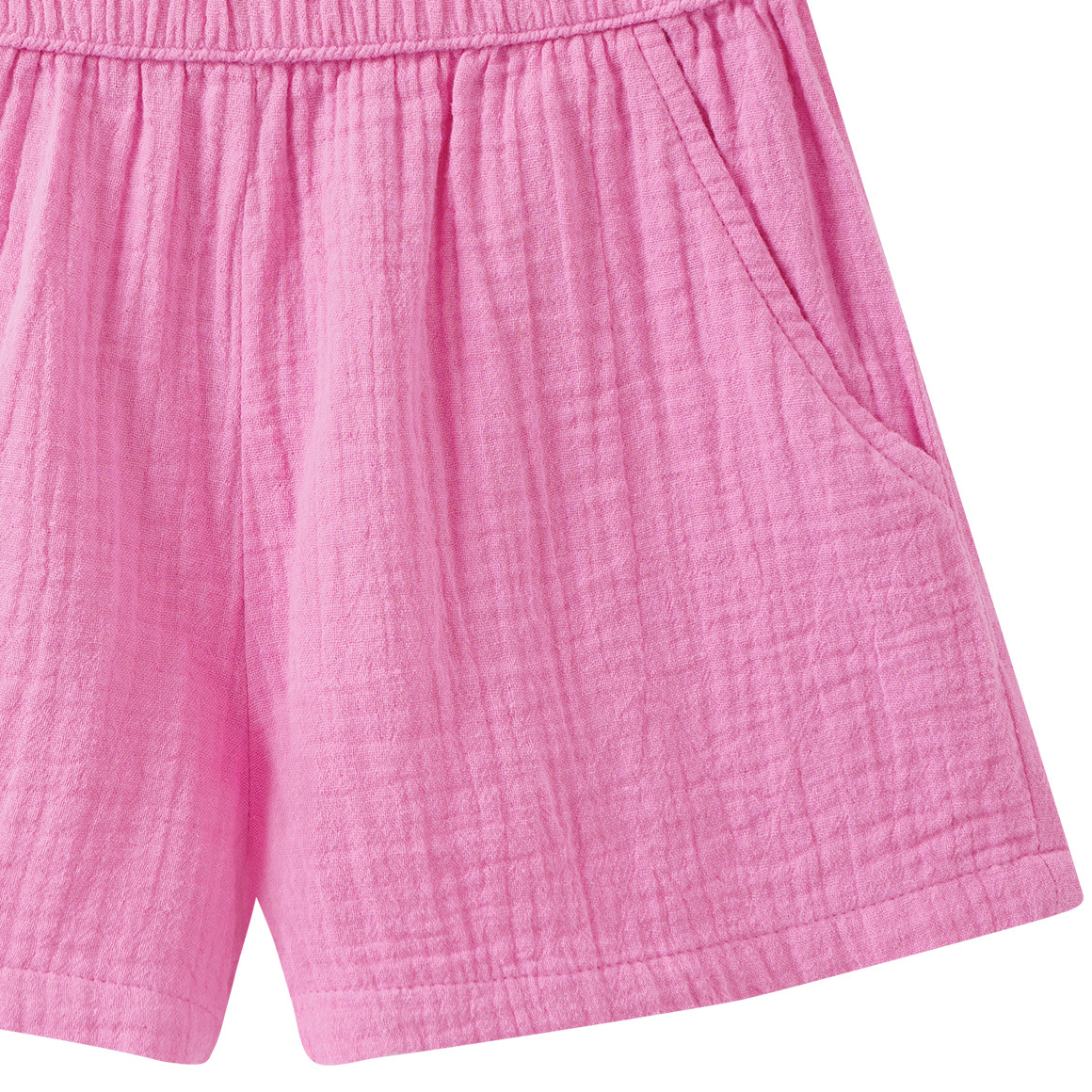 Mädchen Musselin-Shorts mit Paperbag-Bund
