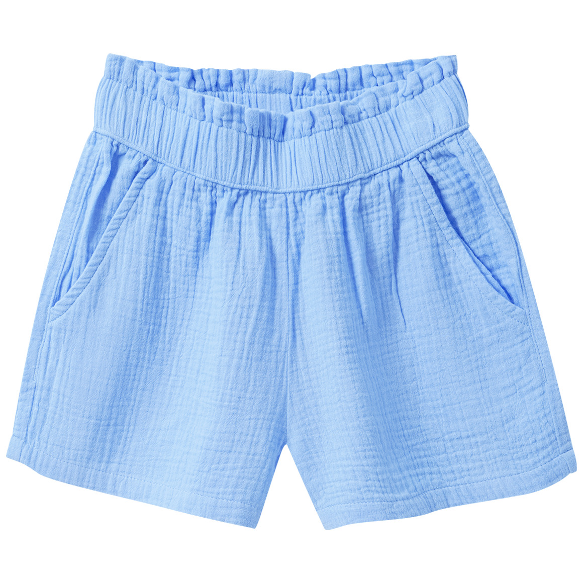 Mädchen Musselin-Shorts mit Paperbag-Bund