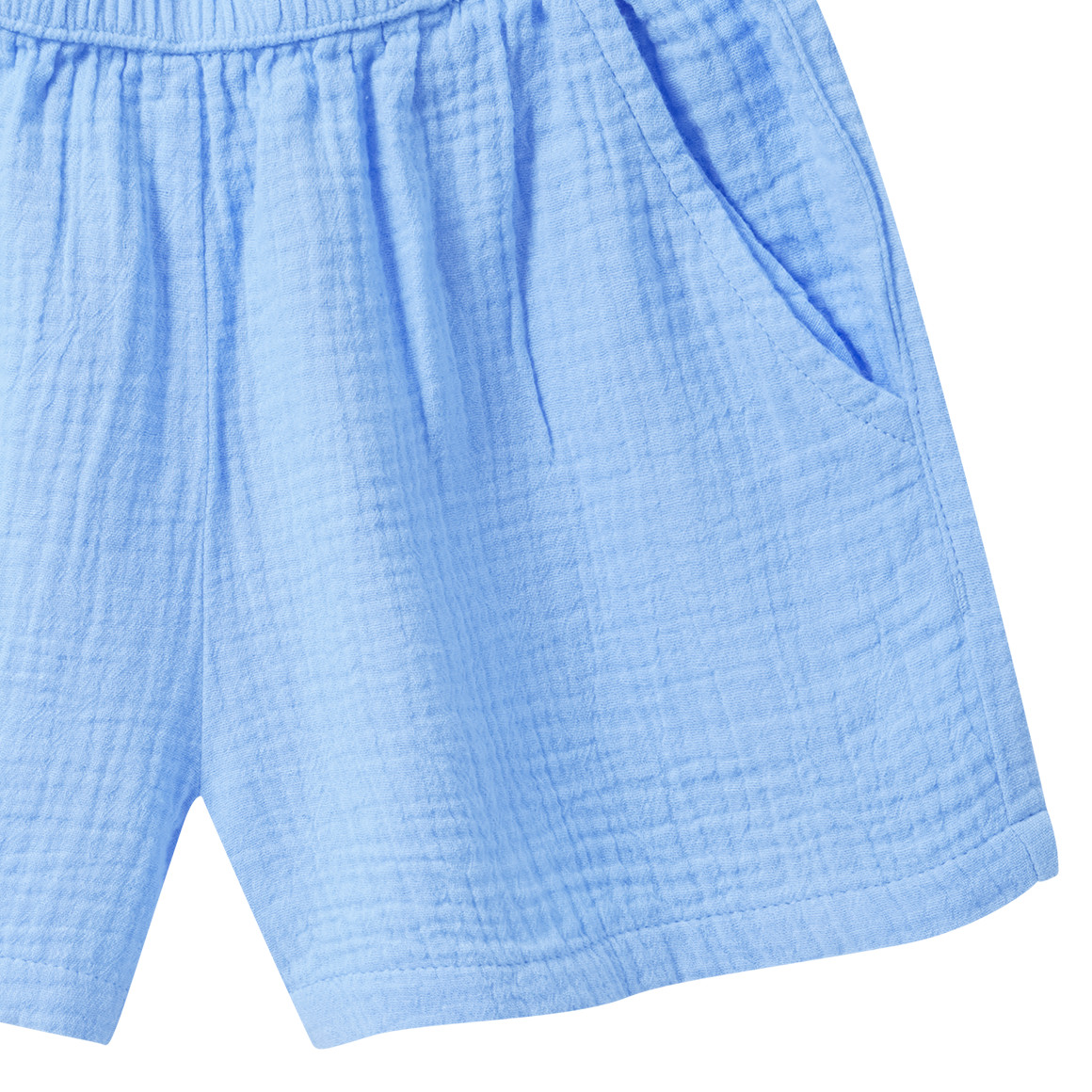 Mädchen Musselin-Shorts mit Paperbag-Bund