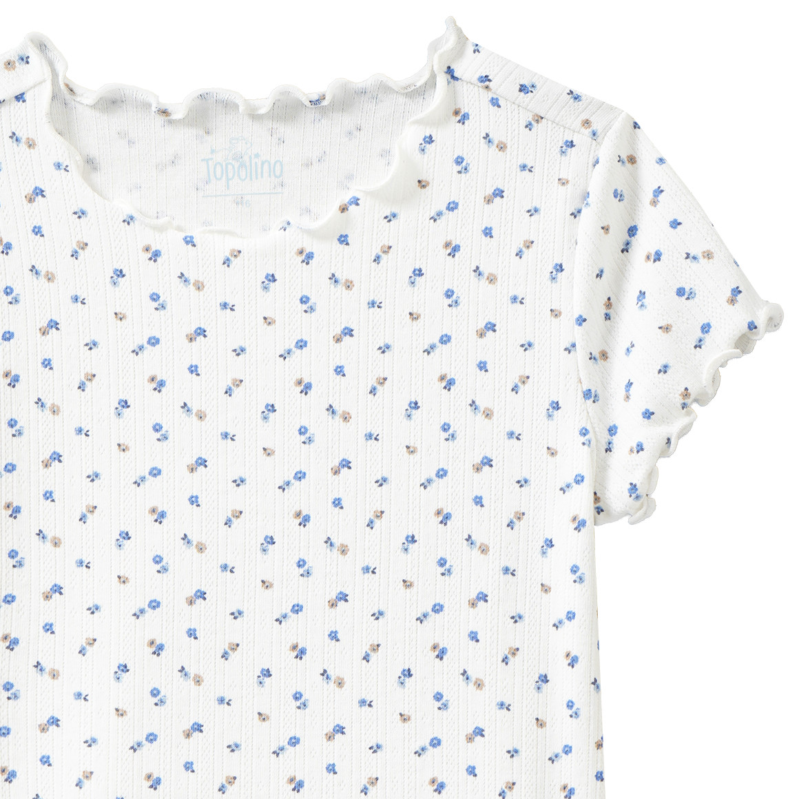 Mädchen T-Shirt mit Ajour-Muster