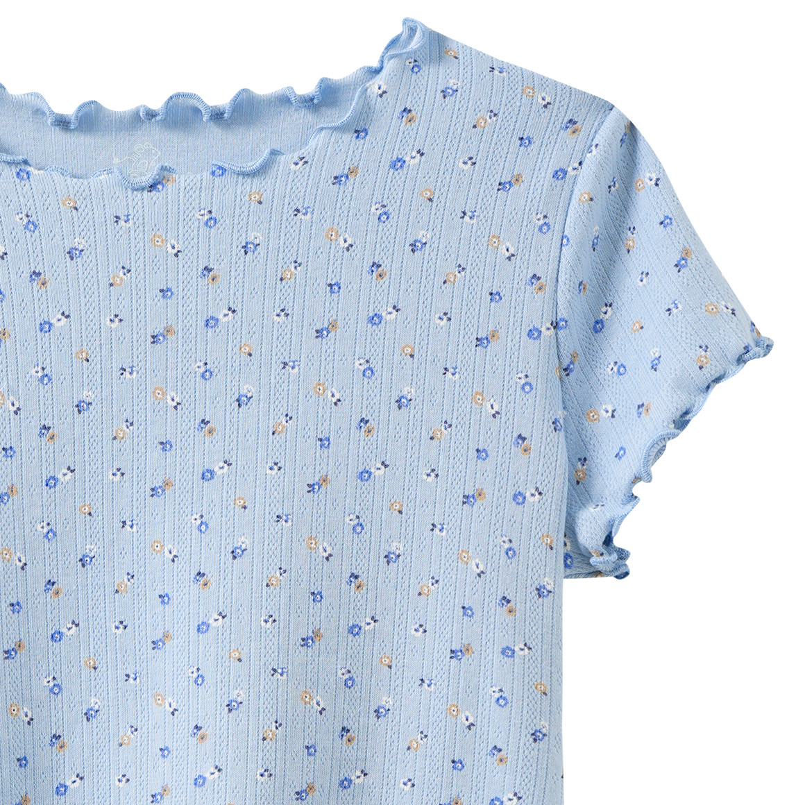 Mädchen T-Shirt mit Ajour-Muster