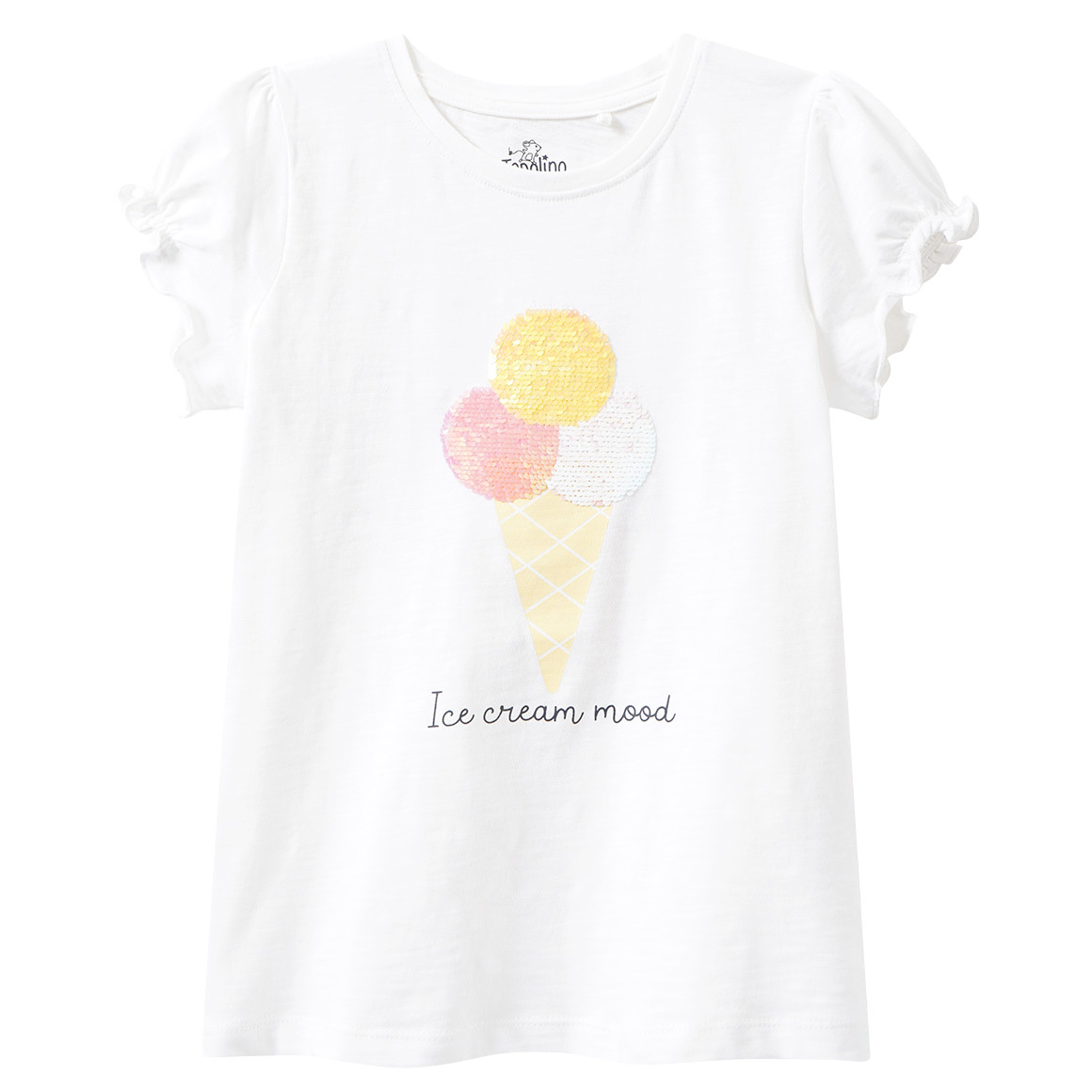 Mädchen T-Shirt mit Wendepailletten