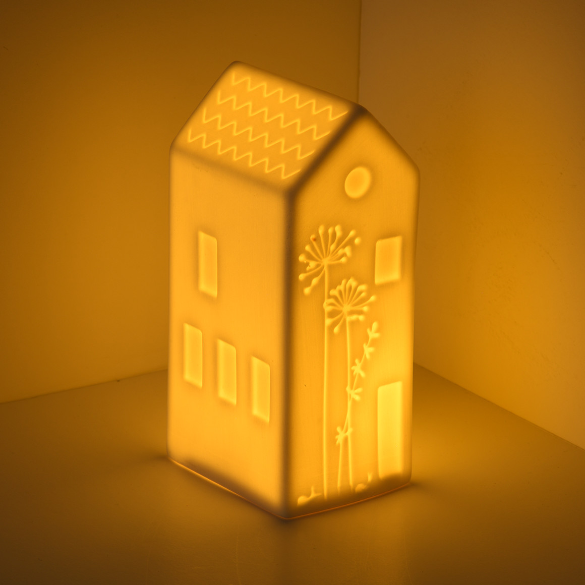 LED Deko-Haus aus Keramik