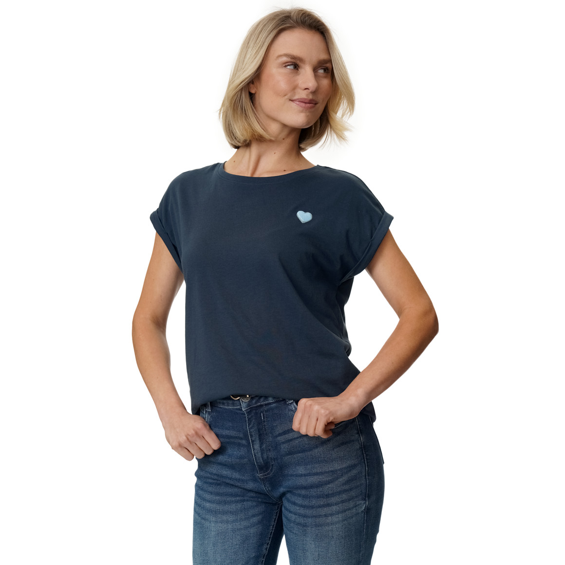 T-shirt voor dames in basic look