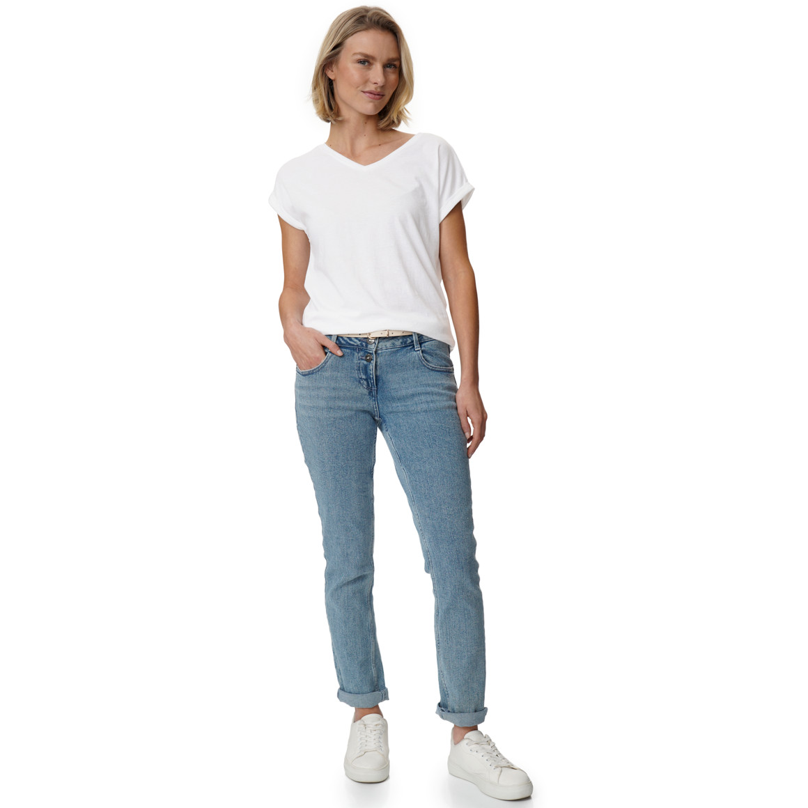 T-shirt voor dames in basic look