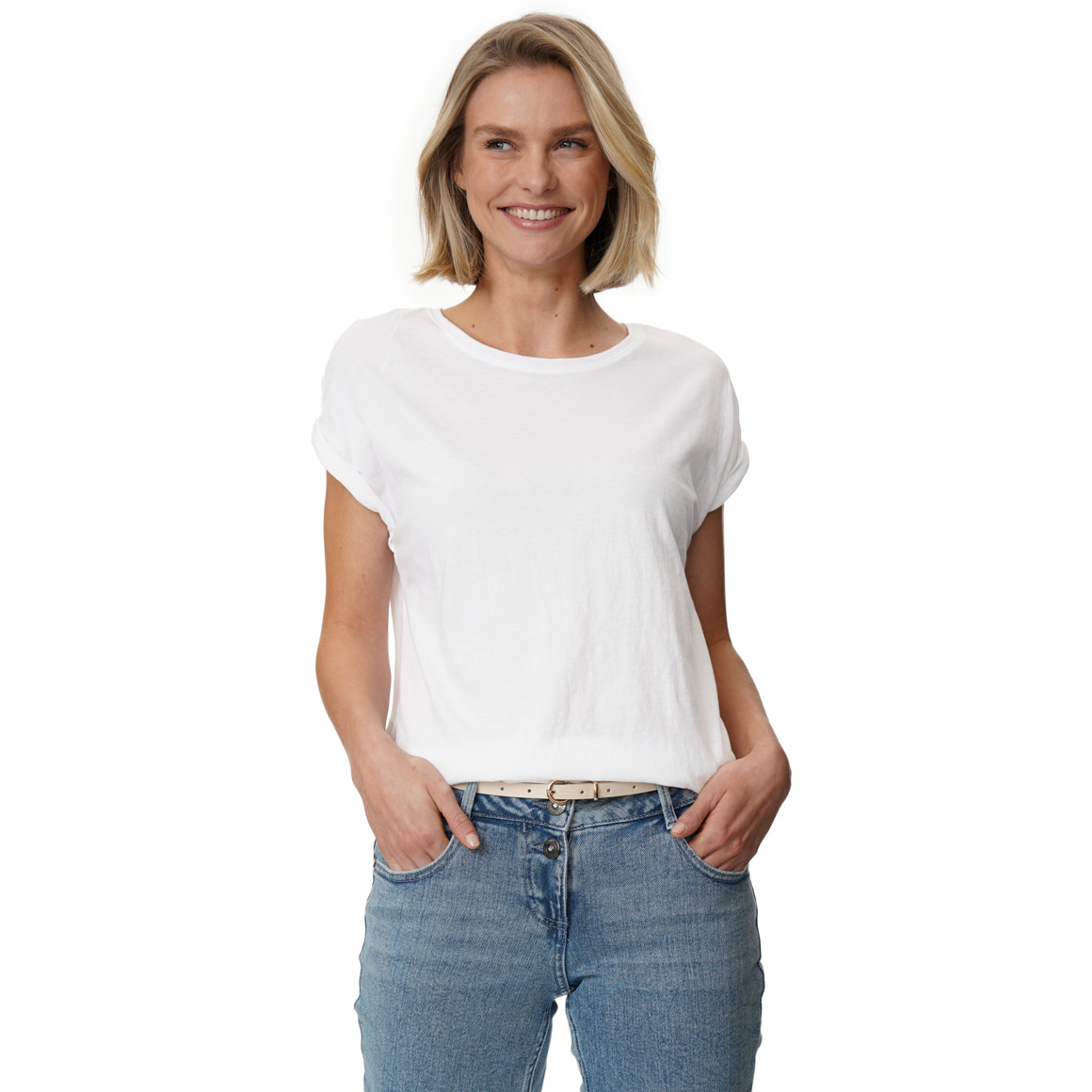 T-shirt voor dames in basic look