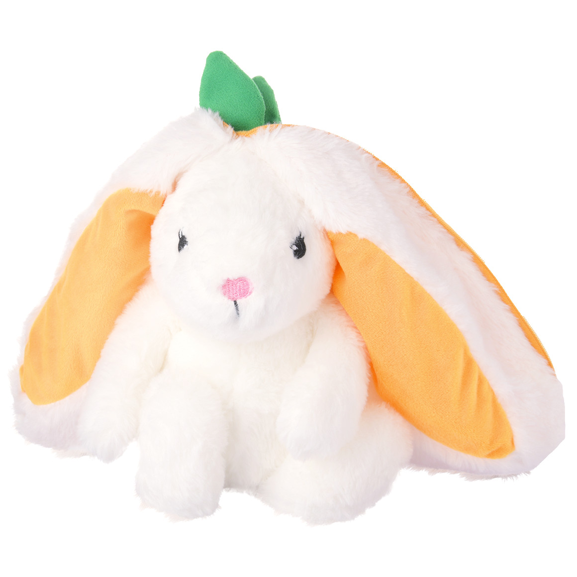 Plüschhase in Karotte