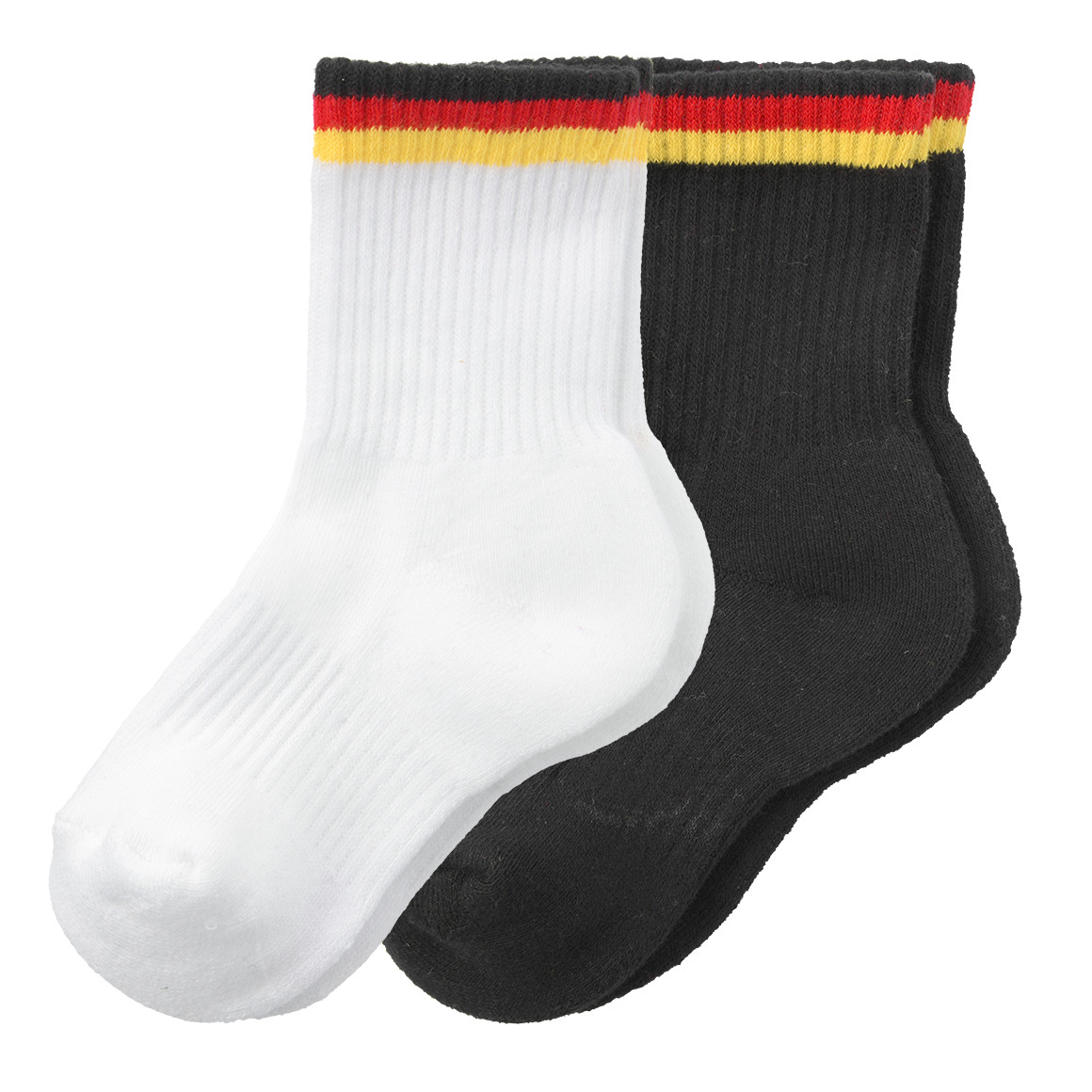 2 Paar Kinder Socken im Fußball-Design