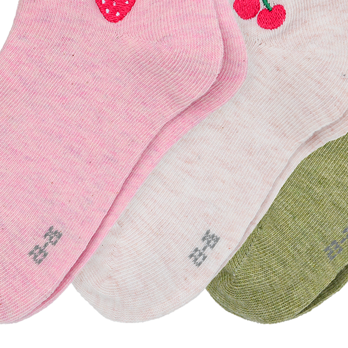 3 Paar Mädchen Sneaker-Socken mit Picot-Kante