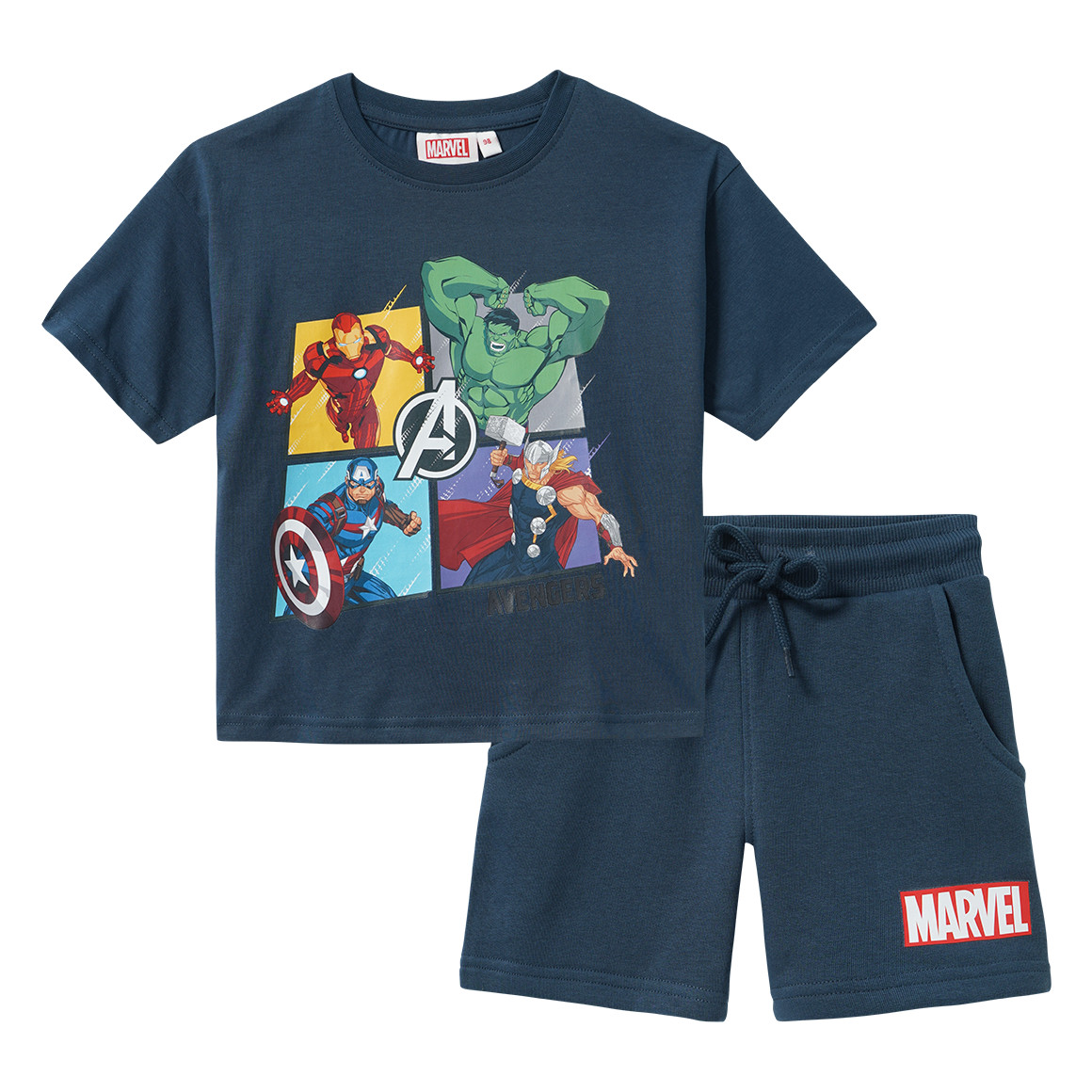 MARVEL Avengers Set mit T-Shirt und Shorts