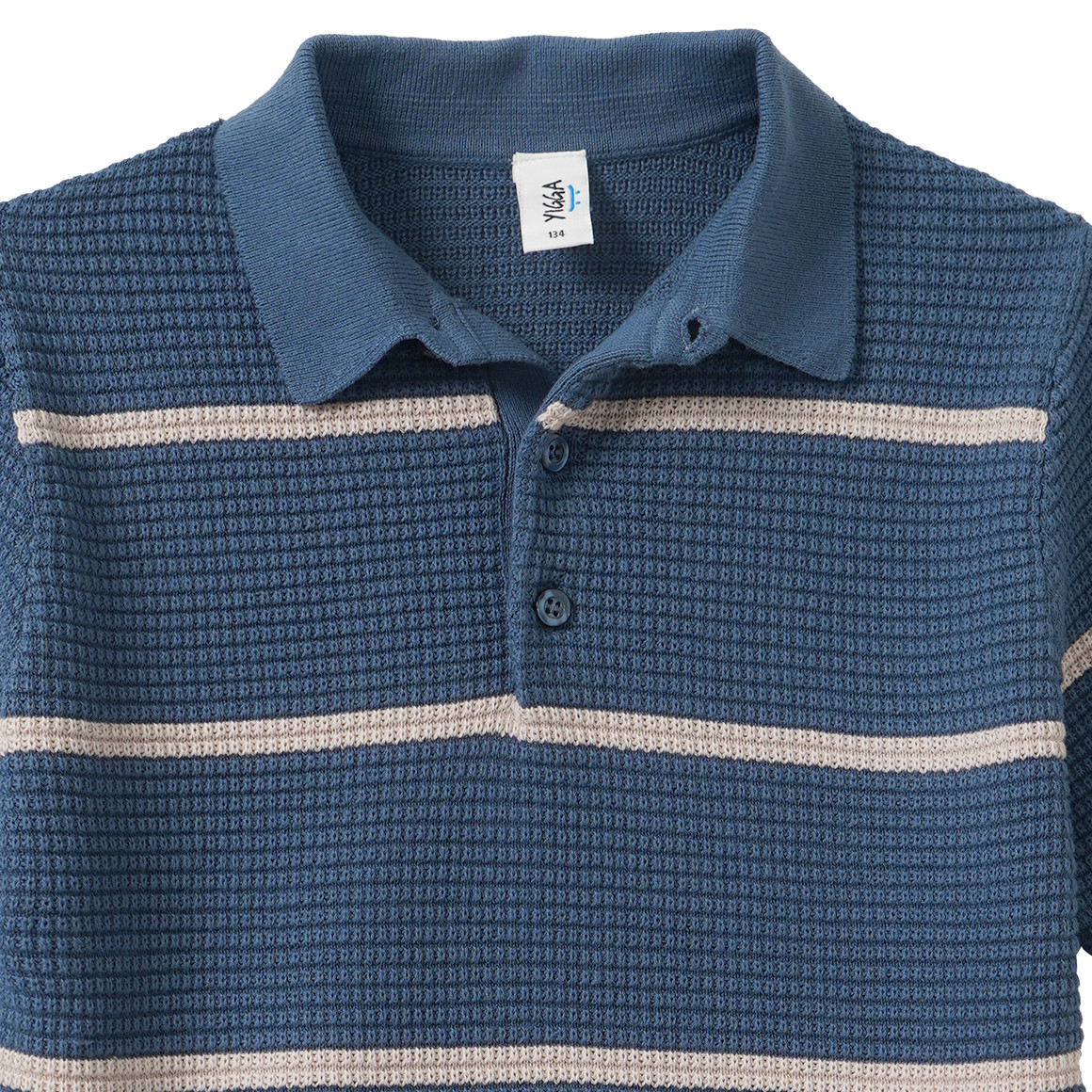 Poloshirt voor jongens met gebreide structuur