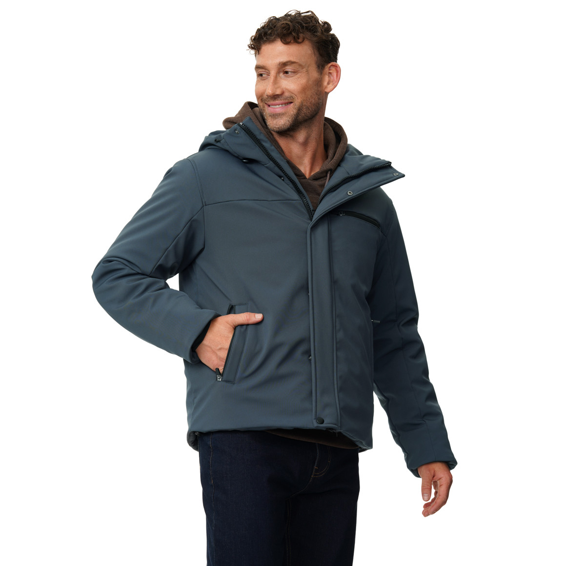 Herren Softshelljacke mit drei Taschen
