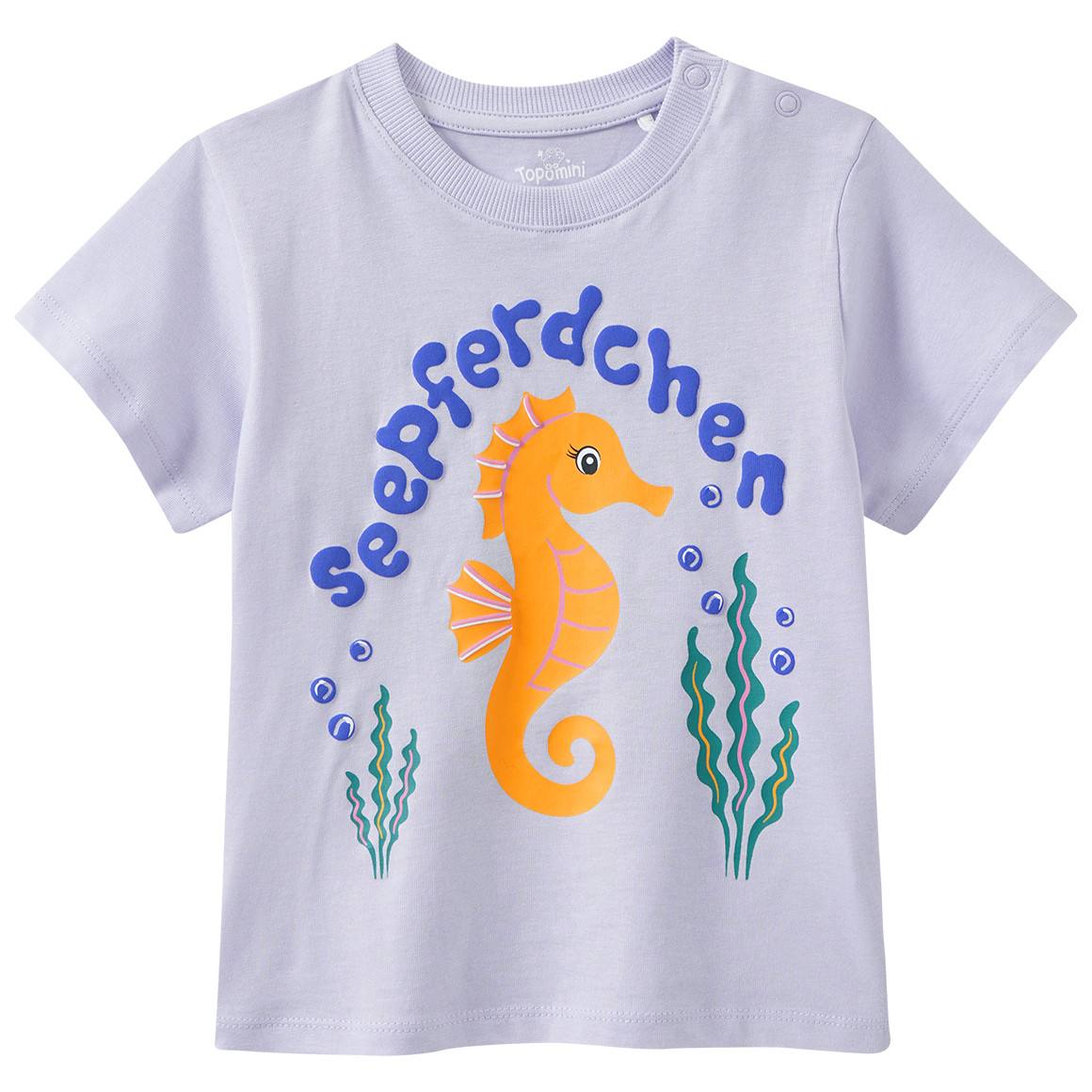 Baby T-Shirt mit Seepferdchen-Motiv