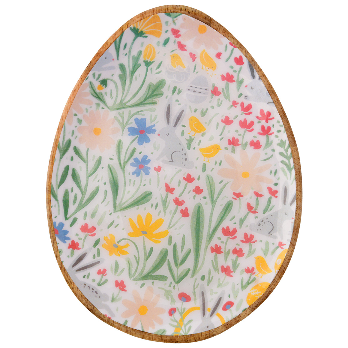 Grote houten plaat in paas-design