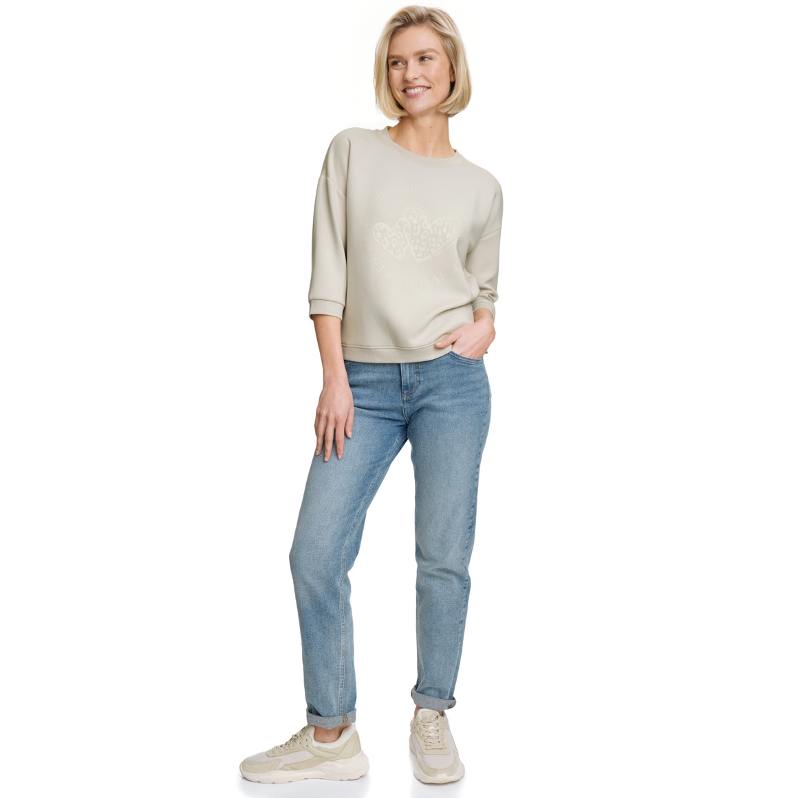 Damen Sweatshirt mit 3/4-Arm