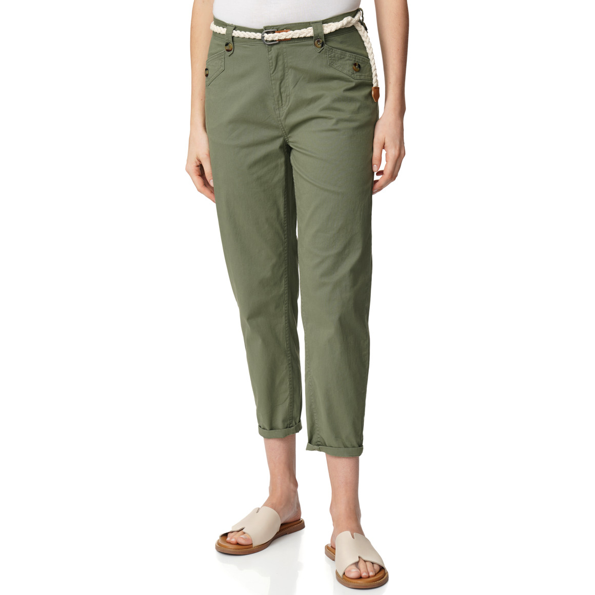 Damen Hose mit Zopf-Gürtel