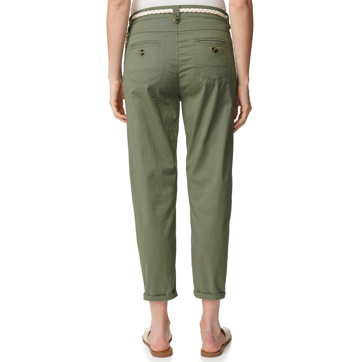 Damen Hose mit Zopf-Gürtel