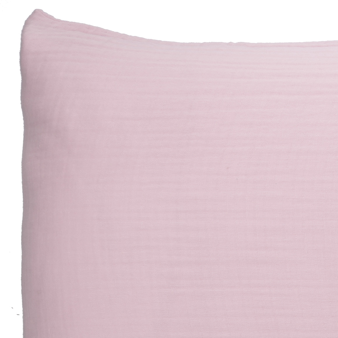 2 mousseline kussenslopen effen kleur