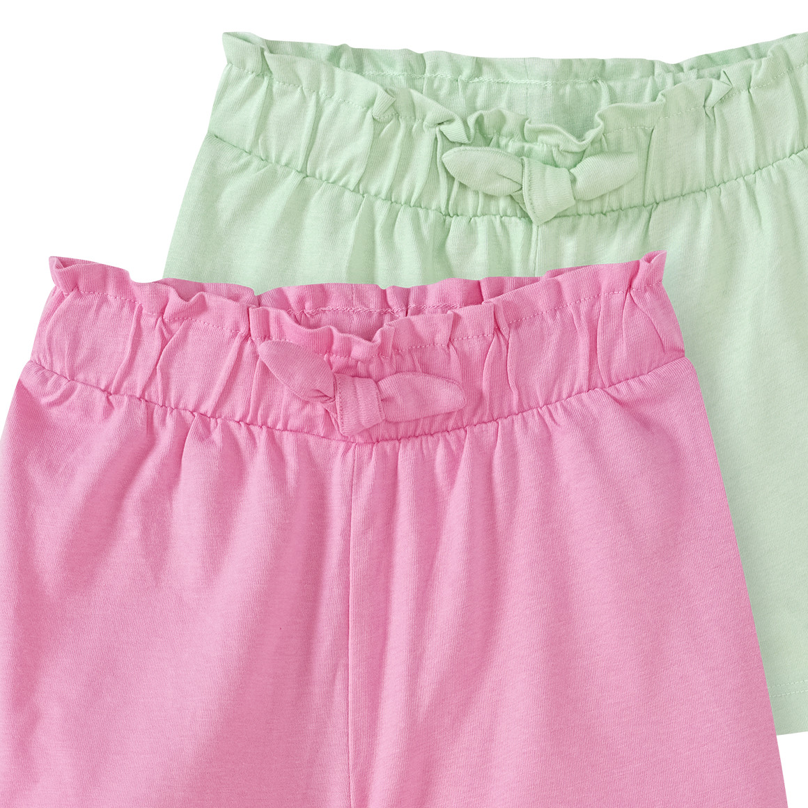 2 Baby Shorts mit Zierschleife