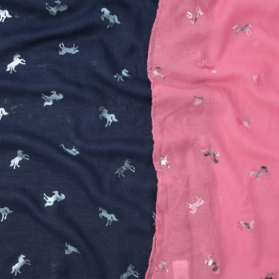 2 Mädchen Rundschals mit Allover-Print