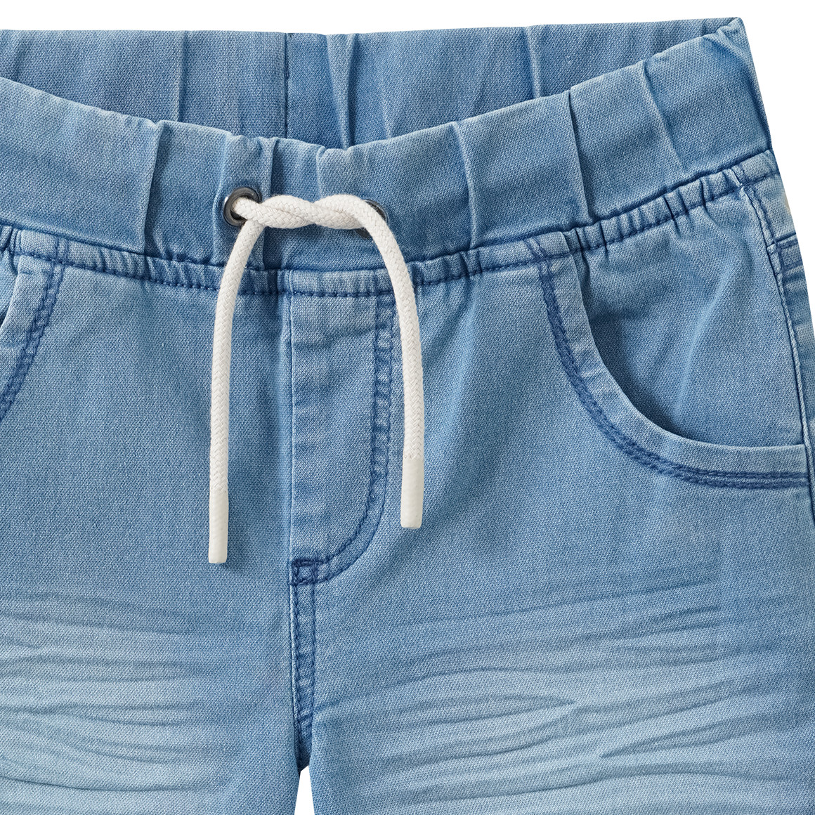 Jungen Jeansshorts mit Tunnelzug