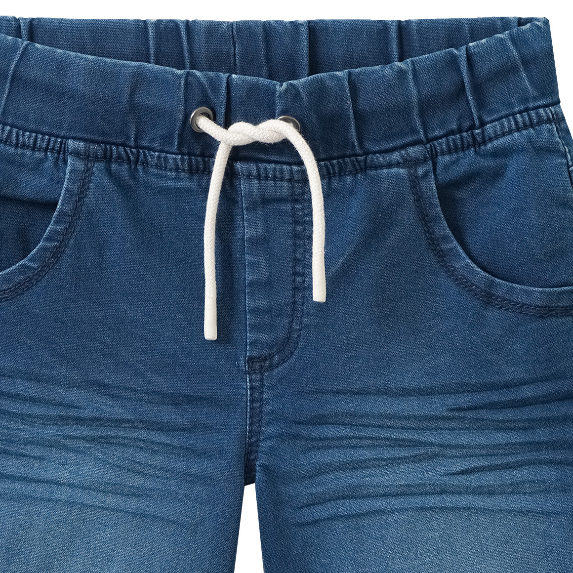 Jungen Jeansshorts mit Tunnelzug