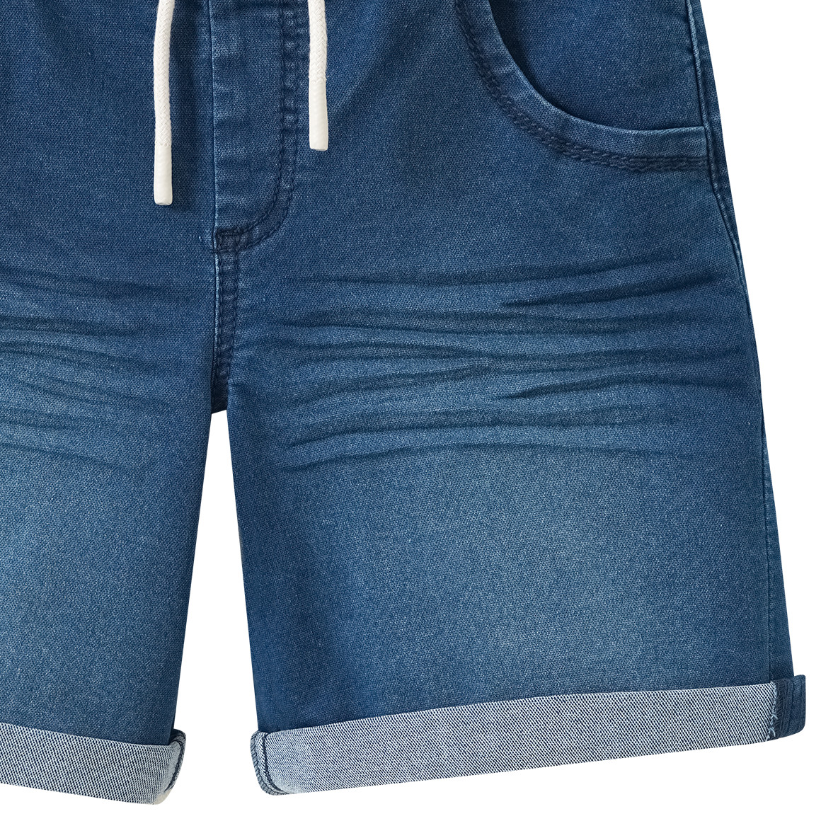 Jungen Jeansshorts mit Tunnelzug
