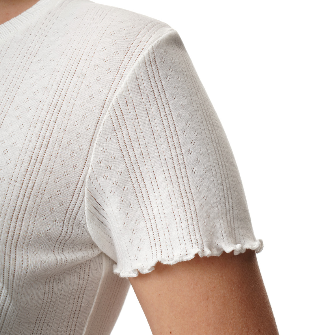 Dames T-shirt met ajourpatroon