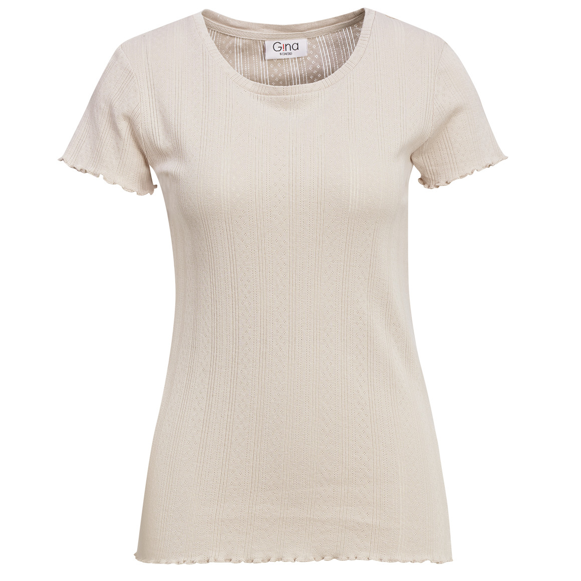 Dames T-shirt met ajour-patroon