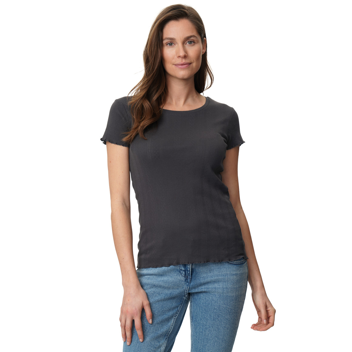 Dames T-shirt met ajourpatroon