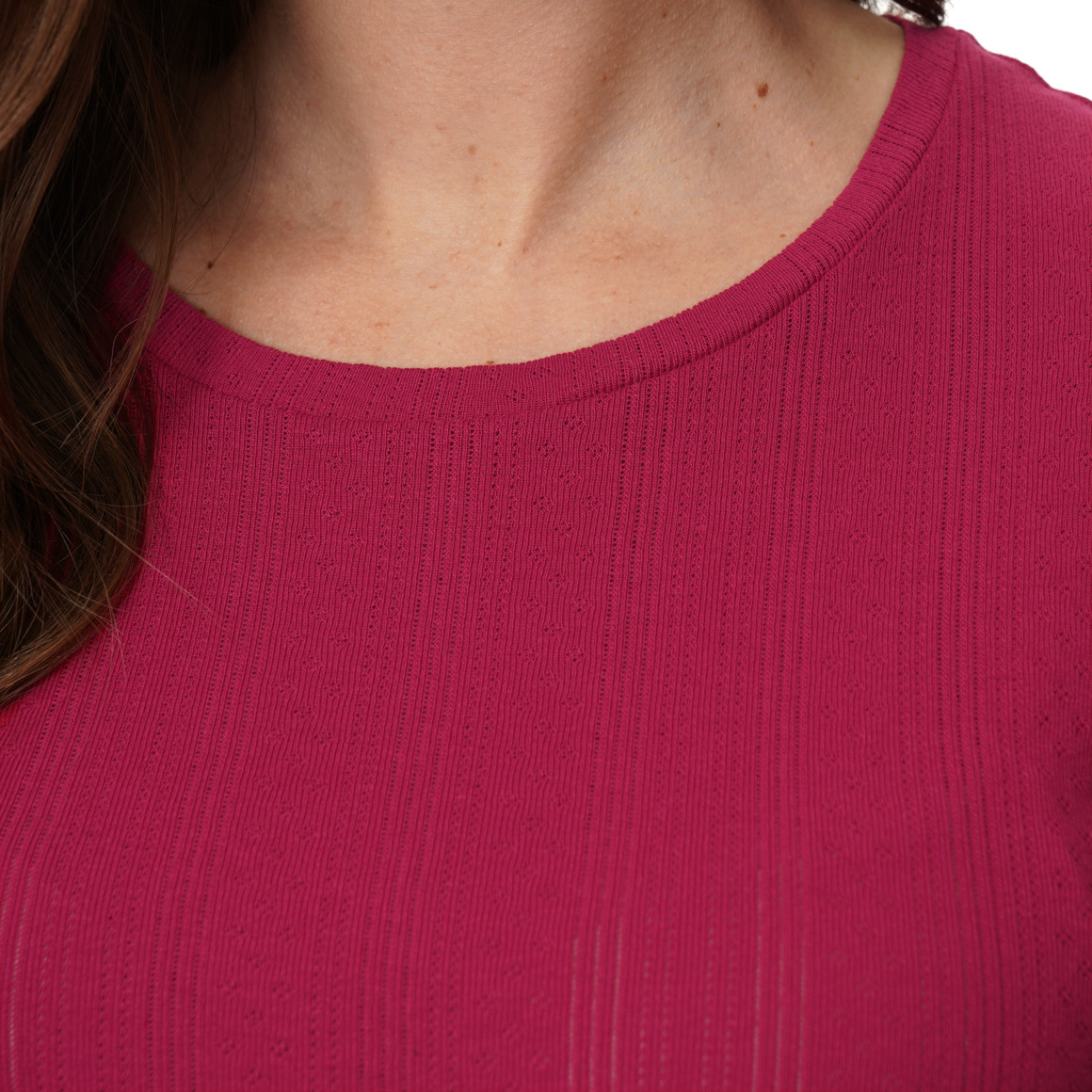 Dames T-shirt met ajour-patroon