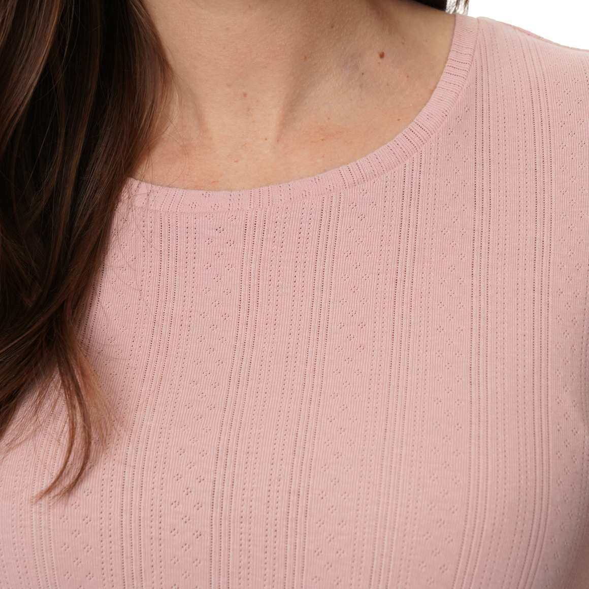 Dames T-shirt met ajour-patroon