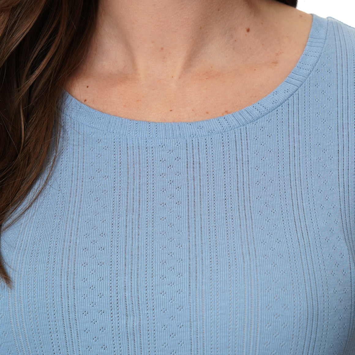 Dames T-shirt met ajour-patroon