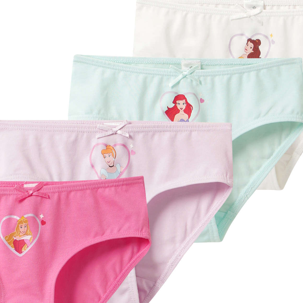 5 Disney Prinzessin Slips im Set