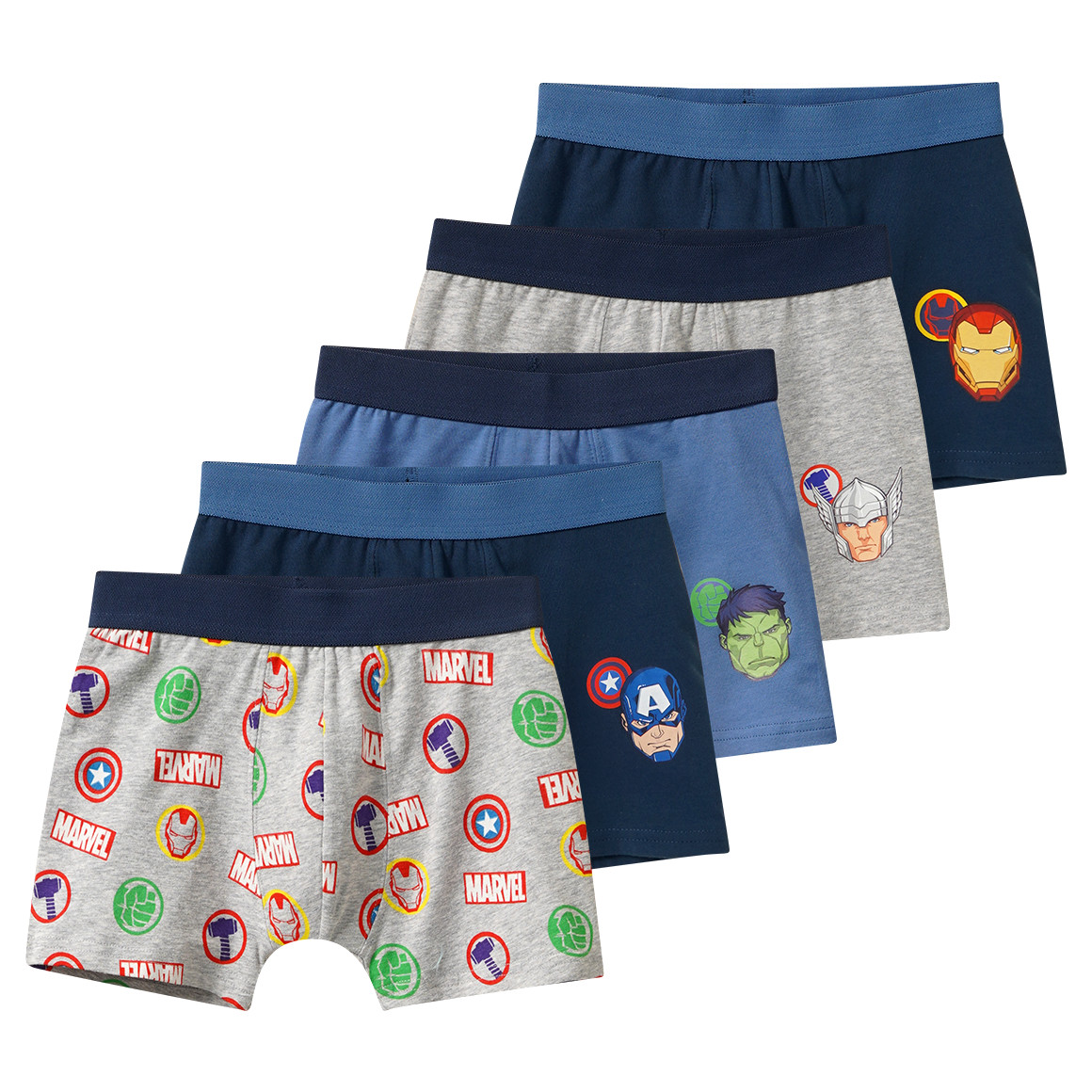 5 MARVEL Boxer mit Avengers-Print