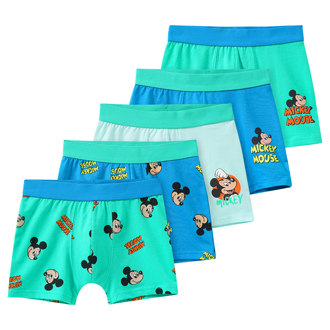 5 Micky Maus Boxer mit Print