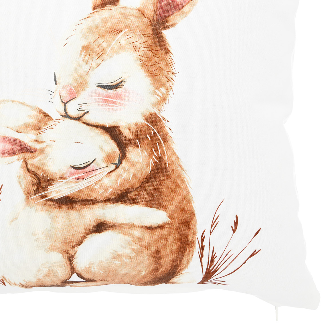 Kussensloop met hazenmotief