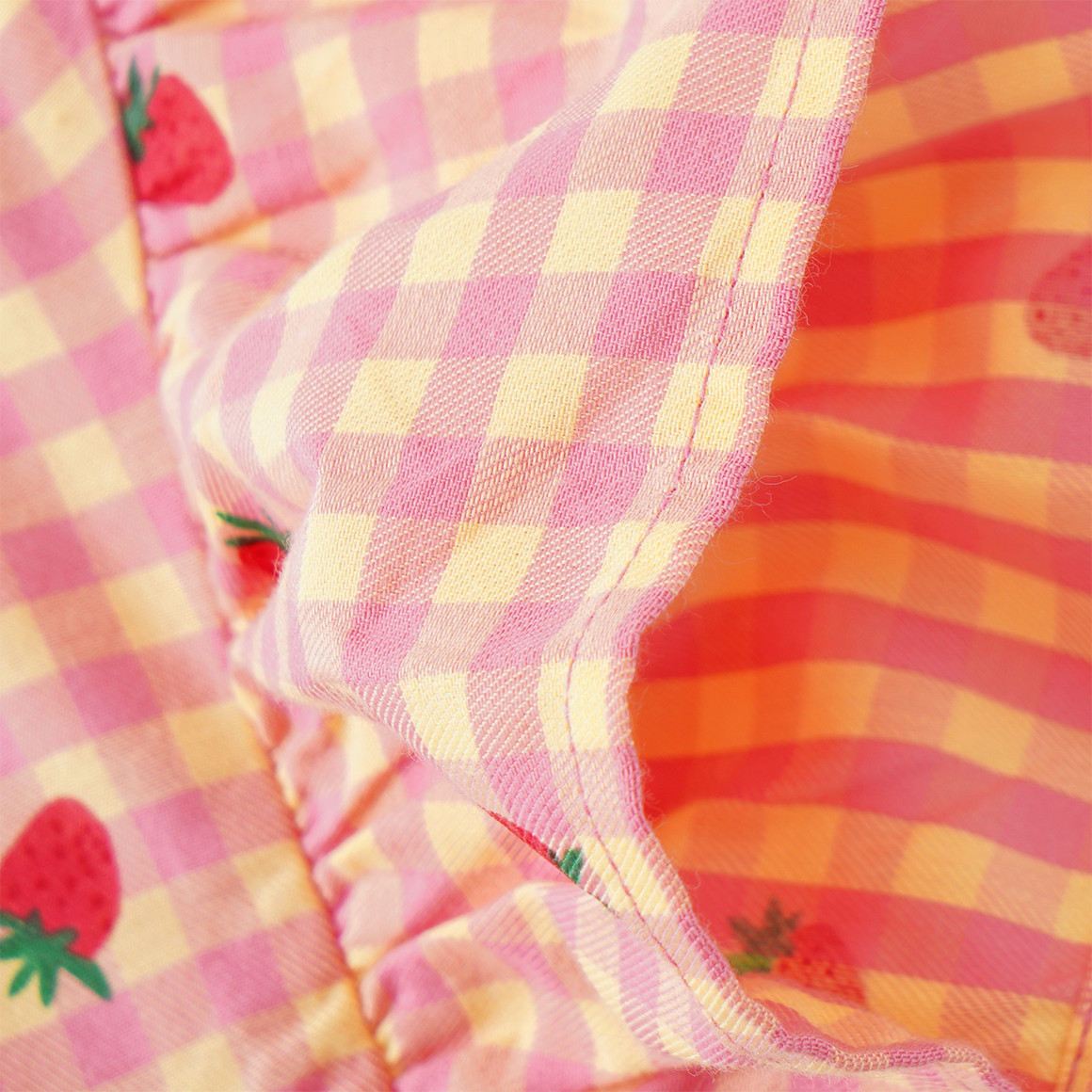 Mädchen Bluse mit Erdbeer-Print