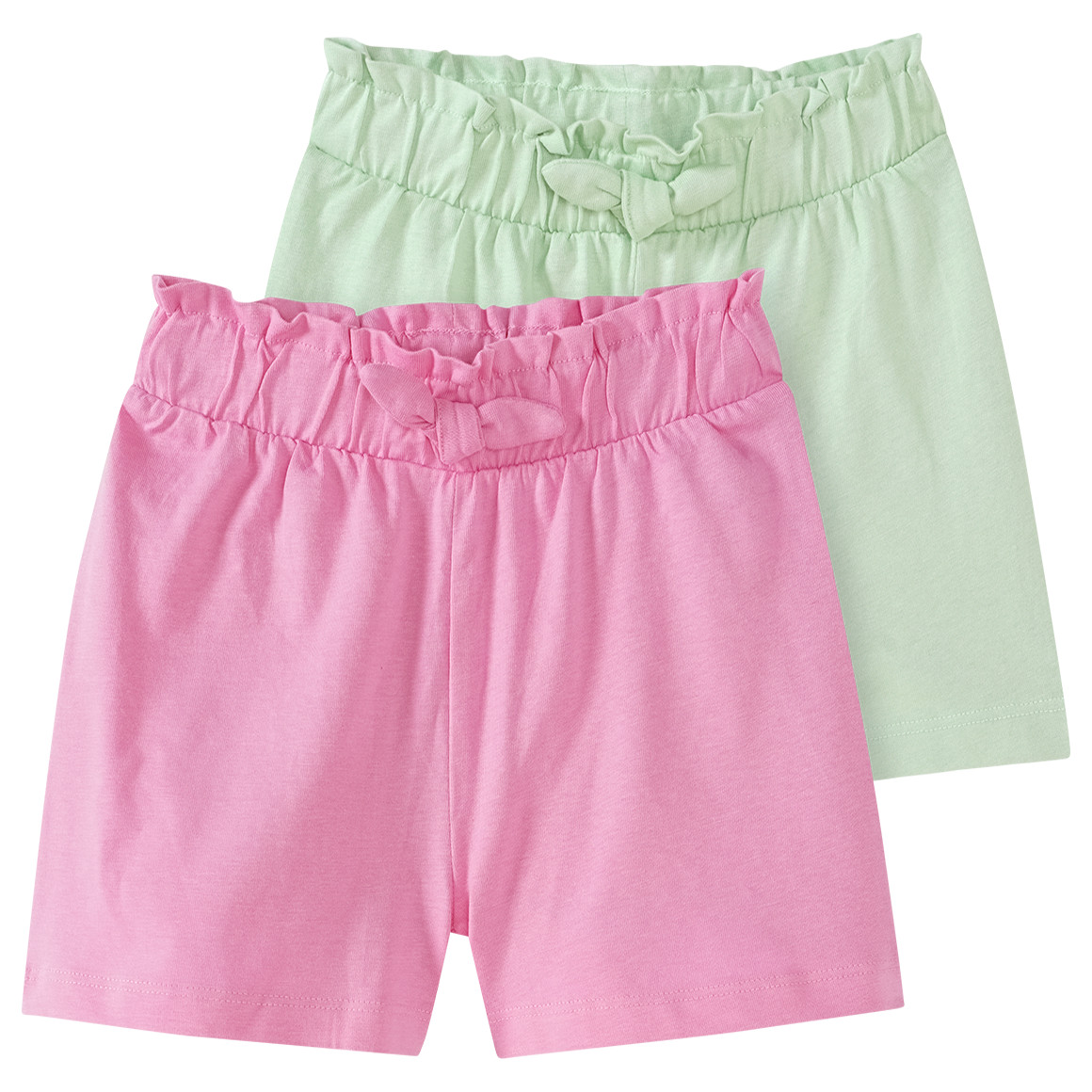 2 Mädchen Shorts mit Zierschleife