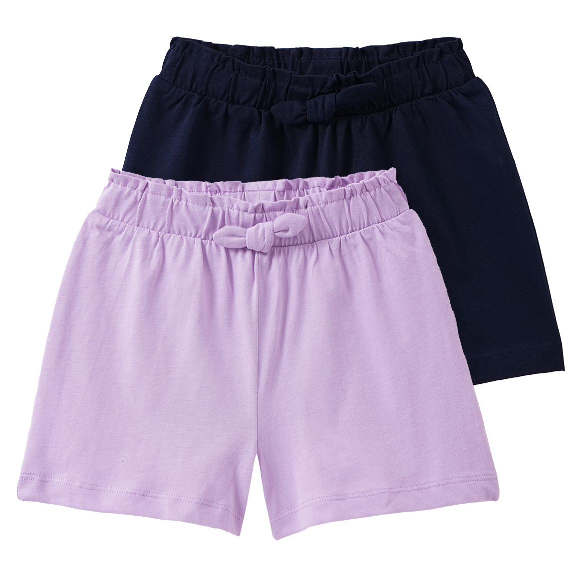 2 Mädchen Shorts mit Zierschleife