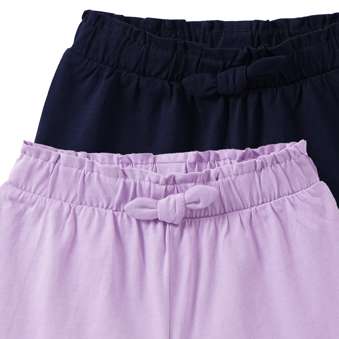 2 Mädchen Shorts mit Zierschleife